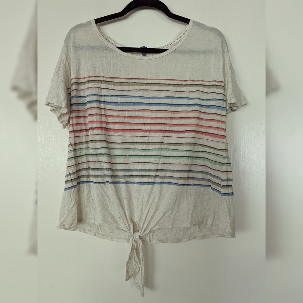 Democracy Front knot shirt